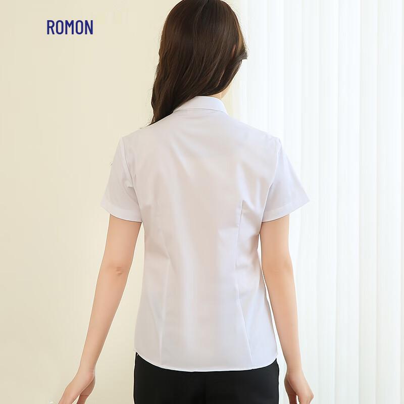 Luomeng Women's Slim-Fit Short-Sleeve Professional Shirt