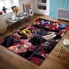 Area Rug Naruto Akatsuki Organization Group Red Cloud Cloaks Anime Art Decor for Living Room Bedroom Gift for Men
