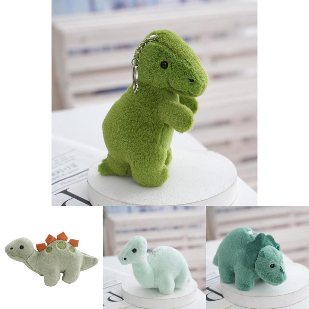 Chaveiro de Pelúcia de Dinossauro Adorável 2024 Decoração Fofa de Corrente para Bolsa/Carro de Algodão PP