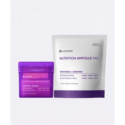Leaders Cosmetics [quick Drying Pad] [main Item+refill] Leaders Moisturizing Nourishing Pad 60 Sheets+60 Sheets