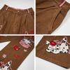 American Retro Dalmatian Patch Embroidered Wide Leg Jeans Unisex Loose Straight Casual Pants