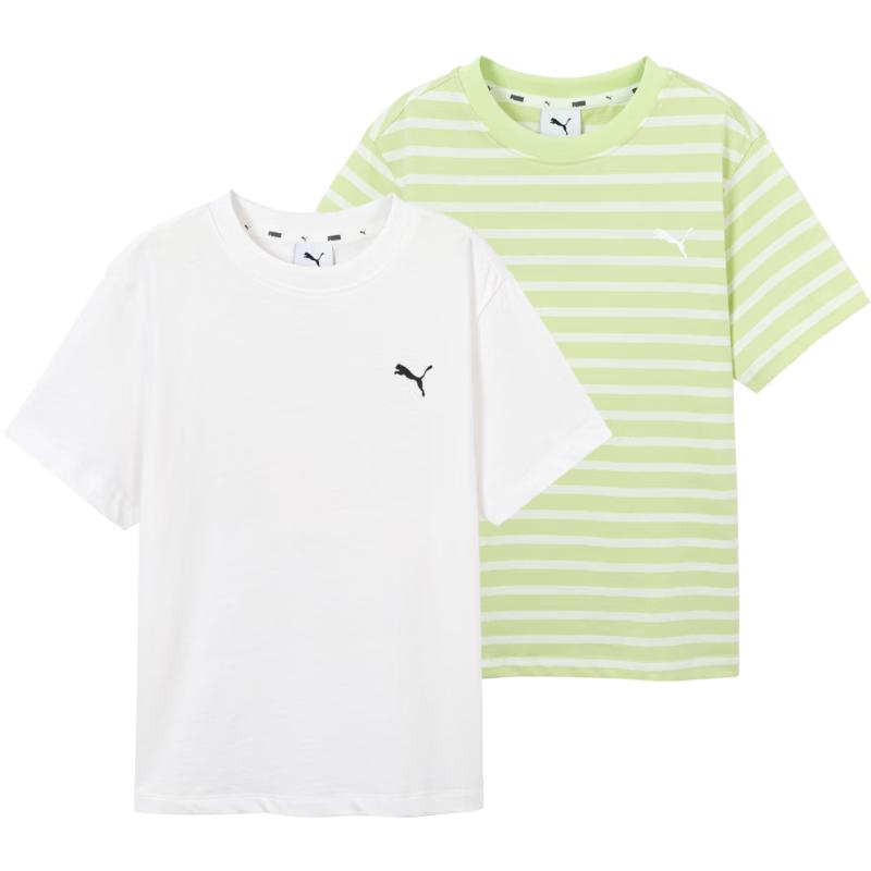 PUMA Kids' 2026 Spring Short-Sleeve T-Shirt Two-Piece Set