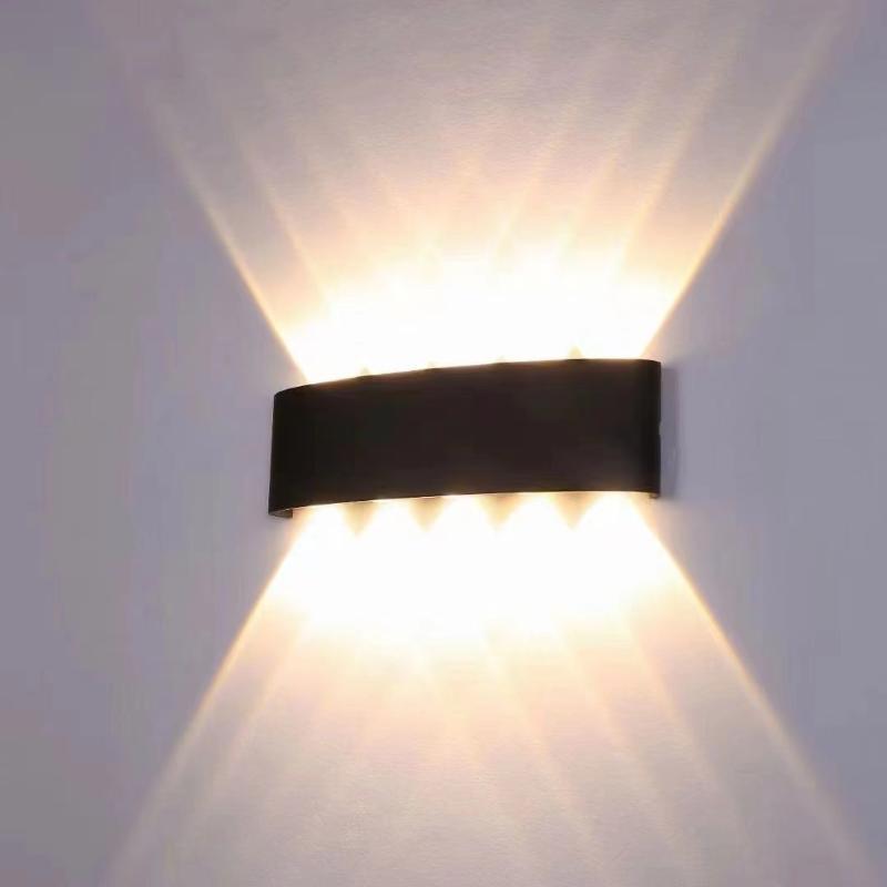 Up Down LED Wall Sconce Modern Black Wall Mount Light 1PC for Indoor Outdoor Home Hotel Hallway Decoration