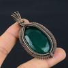 Emerald Pendant, 999 Copper Wire Wrapped Pendant Gemstone Jewelry, Handmade Pendant Amazing Jewelry, Gift For Her