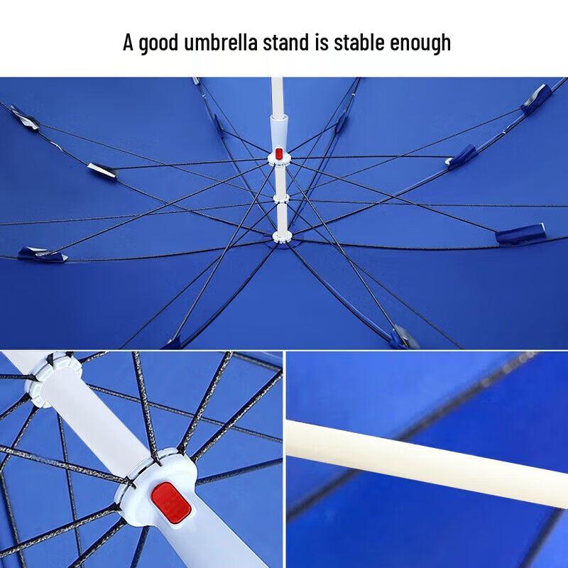 2.4M Outdoor Patio & Market Umbrella with Windproof Design