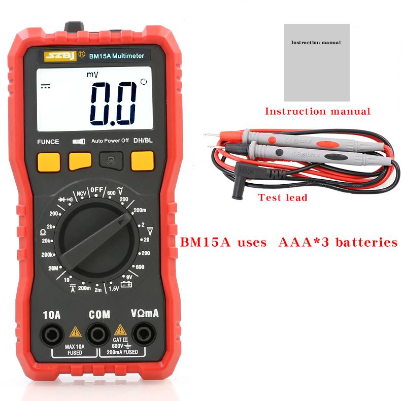 

SZBJ BM15Z багатофункціональний побутовий автоматичний цифровий мультиметр з високою точністю та вимірюванням ємності.