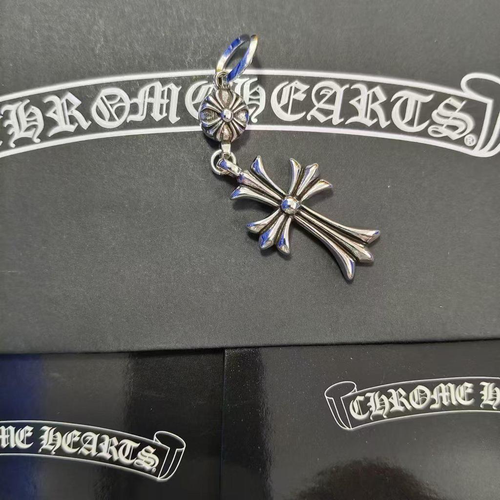 CH Kroko Pendant Collection: Trendy Thai Silver S925 Accessories for Men & Women - Retro Cross, Sword, Hexagram, Bullet Designs