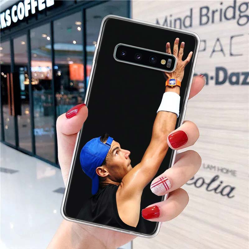 

Теннисный чехол для телефона Rafael Nadal для Samsung Galaxy S20 FE S21 S22 Ultra S10 Plus S10E S8 S9 + S7 Edge J4, роскошный мягкий чехол Cas Samsung S22 Ultra