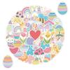 Easter Bunny Sticker Set: 50 Waterproof Decals for Phone, Water Bottle, Car - Creative Decor for Students