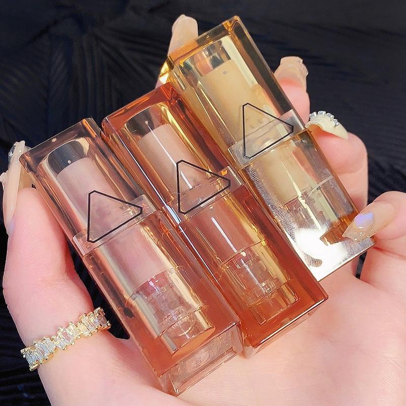 Rossetto opaco Velluto opaco impermeabile caldo tè marrone rossetto tubo trasparente rossetto sbiancante a lunga durata