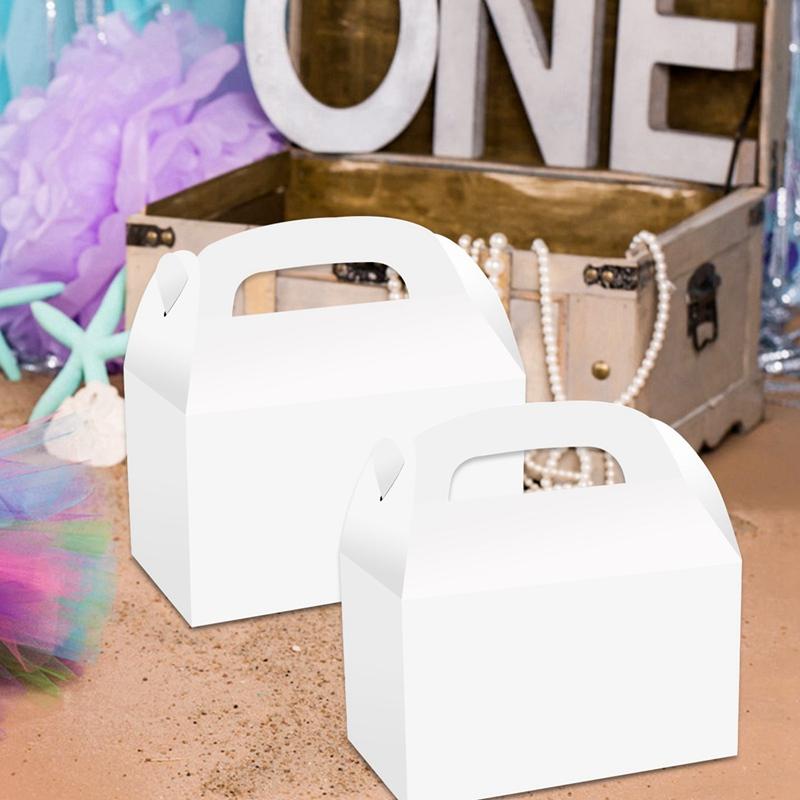 4pcs Solid Color Paper Candy Box Birthday Gift Packaging Boxes Candy Bags Wedding Favors Birthday Party Decoration Baby Shower
