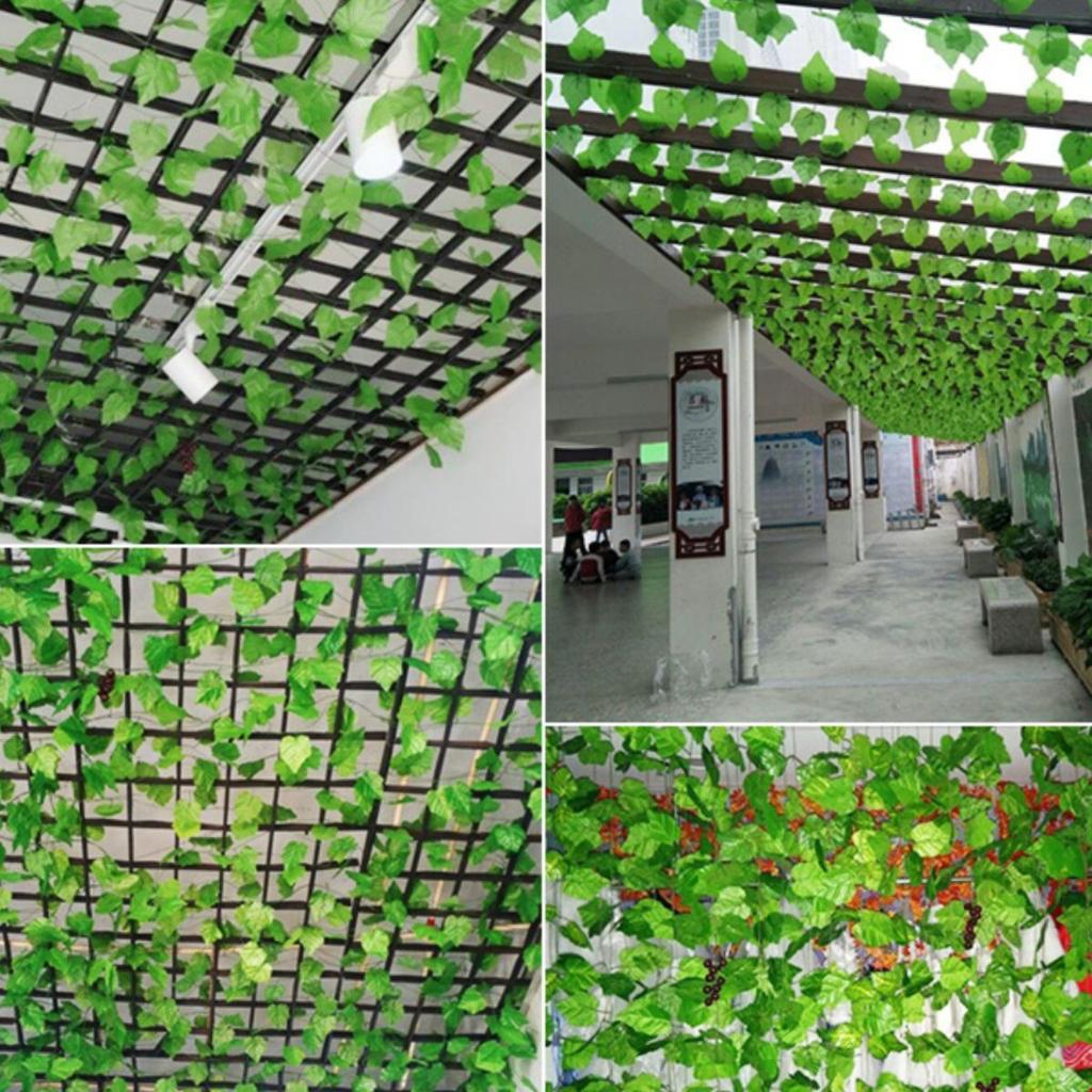 Rattan Vine Decorative Fake Leaves for Ceiling and Pipe Covering