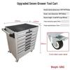 Movable Three-Layer Hand Cart: Multi-functional Auto Repair & Household Tool Box with Cabinet Door
