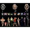 Luffy Franky Robin Pirat Japan Cartoon Animation Kid Finger Ring Uhr Quarz Strohhut Schmuck Geschenk Einstellbar Silber Bronze Kupfer