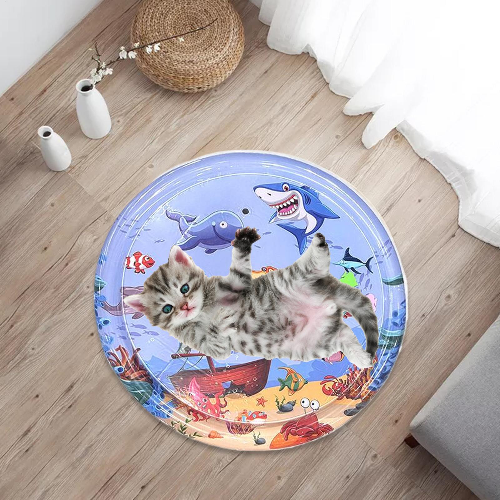 

Коврик для воды для кошек Круглая интерактивная игрушка для кошек Игровая подушка для пола Игра Сон Бассейн Детская Плавание Лето Пляж Кемпинг China Mainland