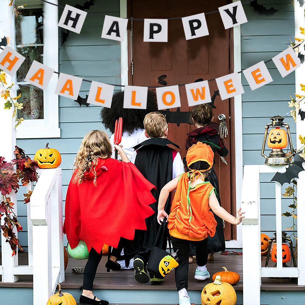 Decorative Fabric Nonwoven Halloween Hanging Banners For Spooky Celebration Setup