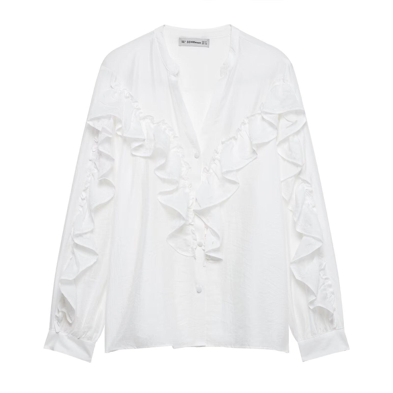 

TAOP&ZA Женская элегантная многослойная повседневная блузка с кружевом - Коллекция весна/лето Large