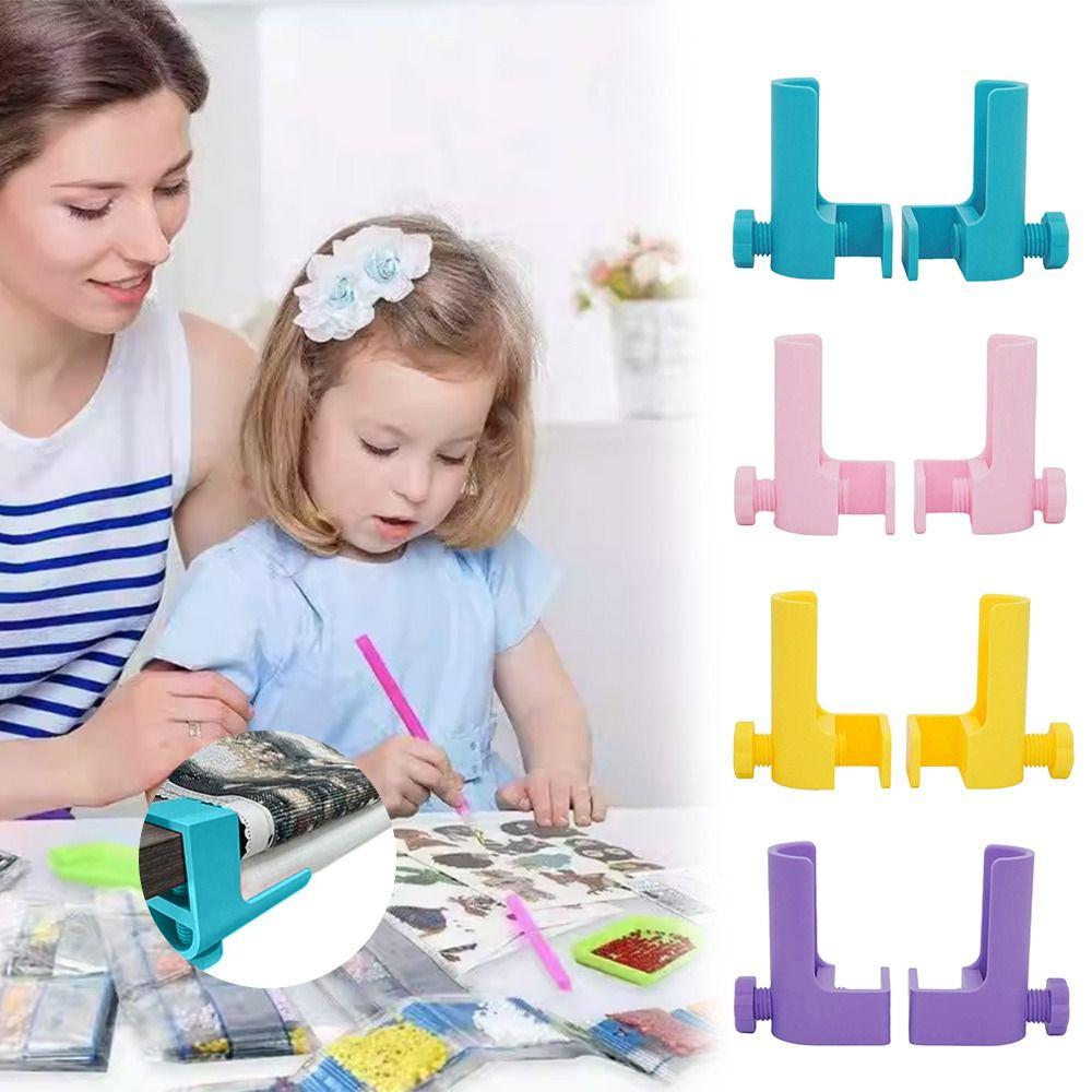 Organizer Tools Diamond Painting Canvas Roll Holder DIY Crafts L-Shape Diamond Painting Canvas Table Clamp