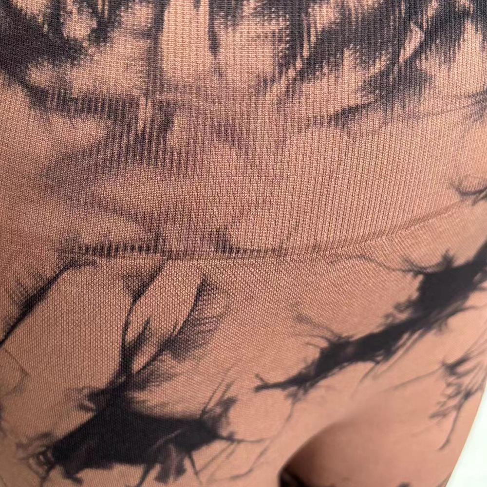 Women's High Waist Tie-Dye Yoga Flare Pants - Elastic, Hip-Lifting, Waist Shaping Fitness Wear