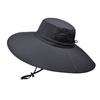 9252 summer big brim bucket hat men's mountaineering fishing breathable sunscreen sunshade mask hat set