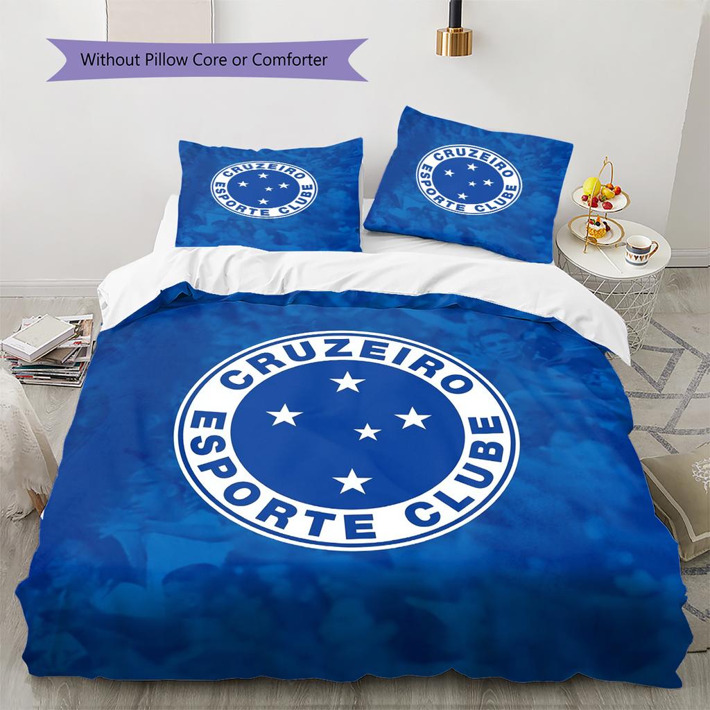 Cruzeiro Esporte Clube Pattern Bedding Home Decoration Birthday Gift (1 * duvet cover + 2 * pillowcase, without core)