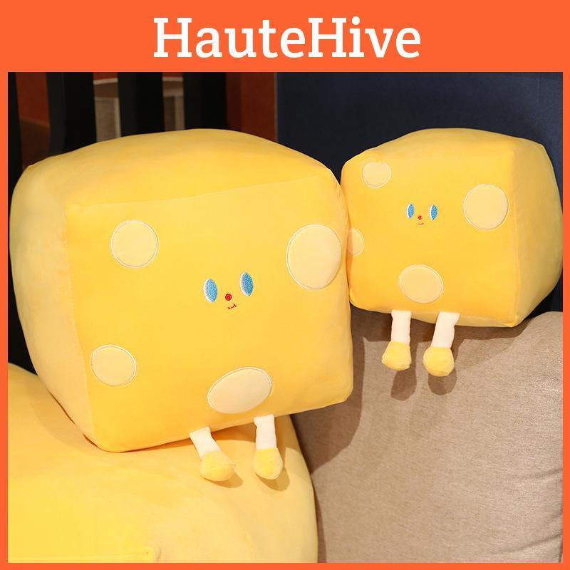 Cheese Cube Butter Yellow Plush Toy Stuffed Doll Cartoon Decoration Gift Kids