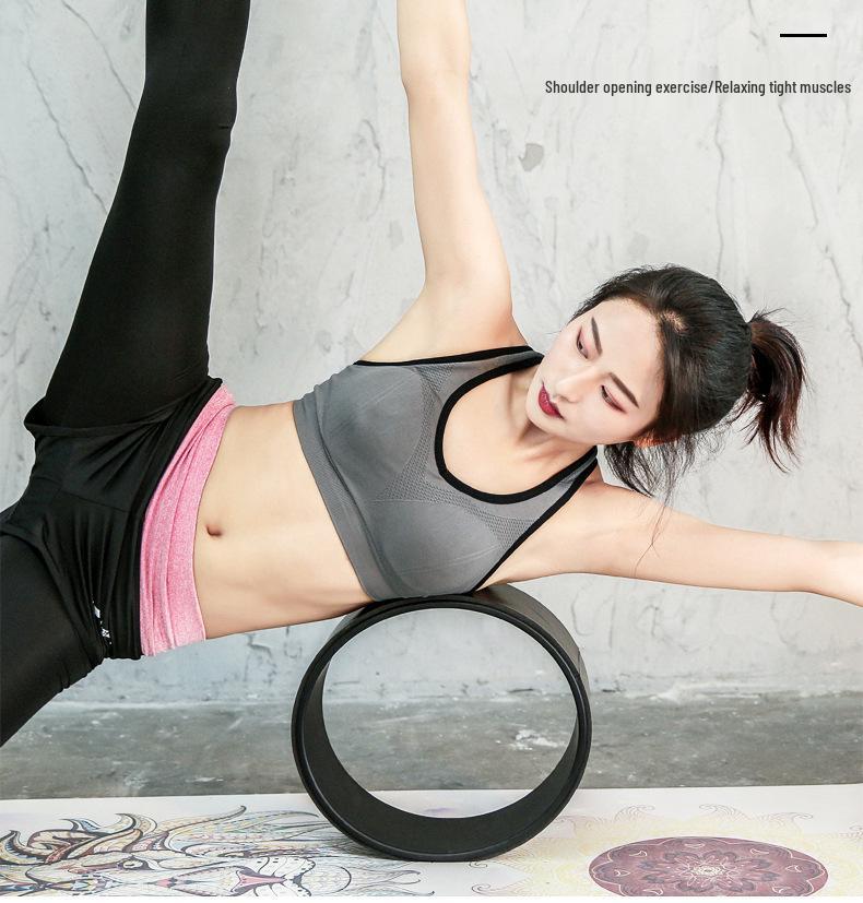 Yoga Wheel Shoulder Opener & Backbend Ring - Cork Pilates Circle for Flexibility & Fitness