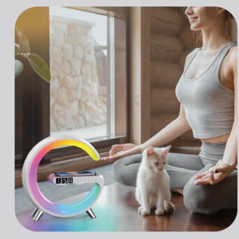 Bach Johann G7 Bluetooth Speaker with Night Light, Alarm, and Wireless Charging