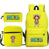 New Animation One Piece Printed Backpack for Primary and Secondary School Students Large Capacity School Bag Combination Three-piece Set
