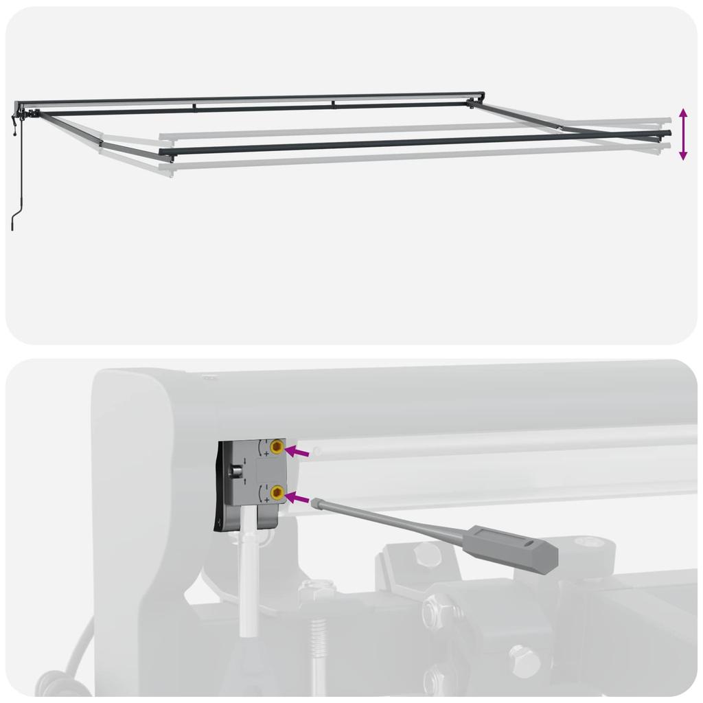Retractable Awning Anthracite 500 X 300 Cm