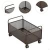Mesh Rolling File Cart Storage with Wheels Under Desk Office Supplies Organizer,