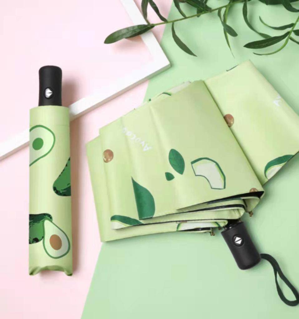 Parapluie pliant automatique pour femme avec protection UV et logo