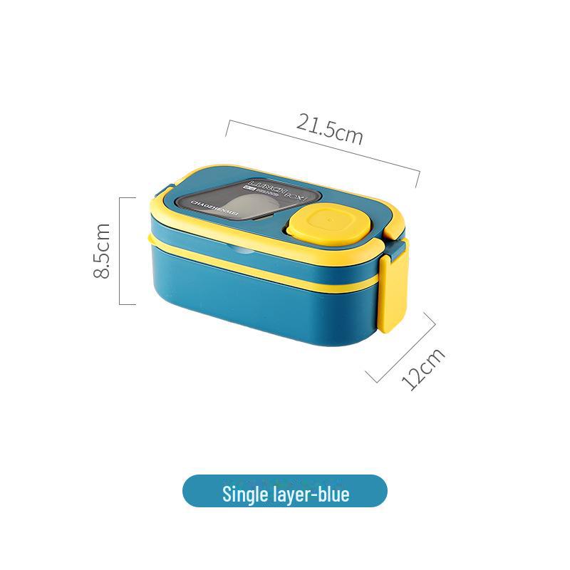 

Многослойный герметичный ланч-бокс со столовыми приборами для школьников, пригодный для использования в микроволновой печи Single layer