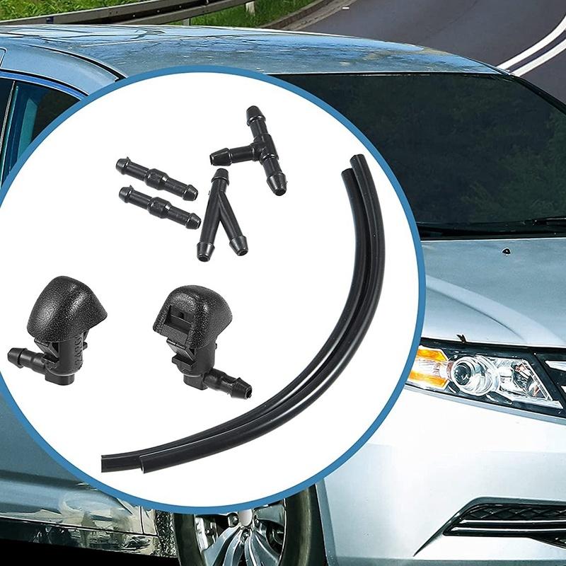 1 Set Wiper Spray Washer Nozzle 76810-TK8-A01 Washer Jet And Fluid Hose With Connectors For Honda Odyssey 2011-2017
