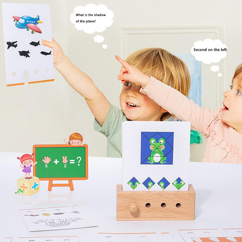 Children Logical Thinking Board Games Montessori Shadow Shape Matching Brain Games Sensory Interaction Educational Toys for Kids