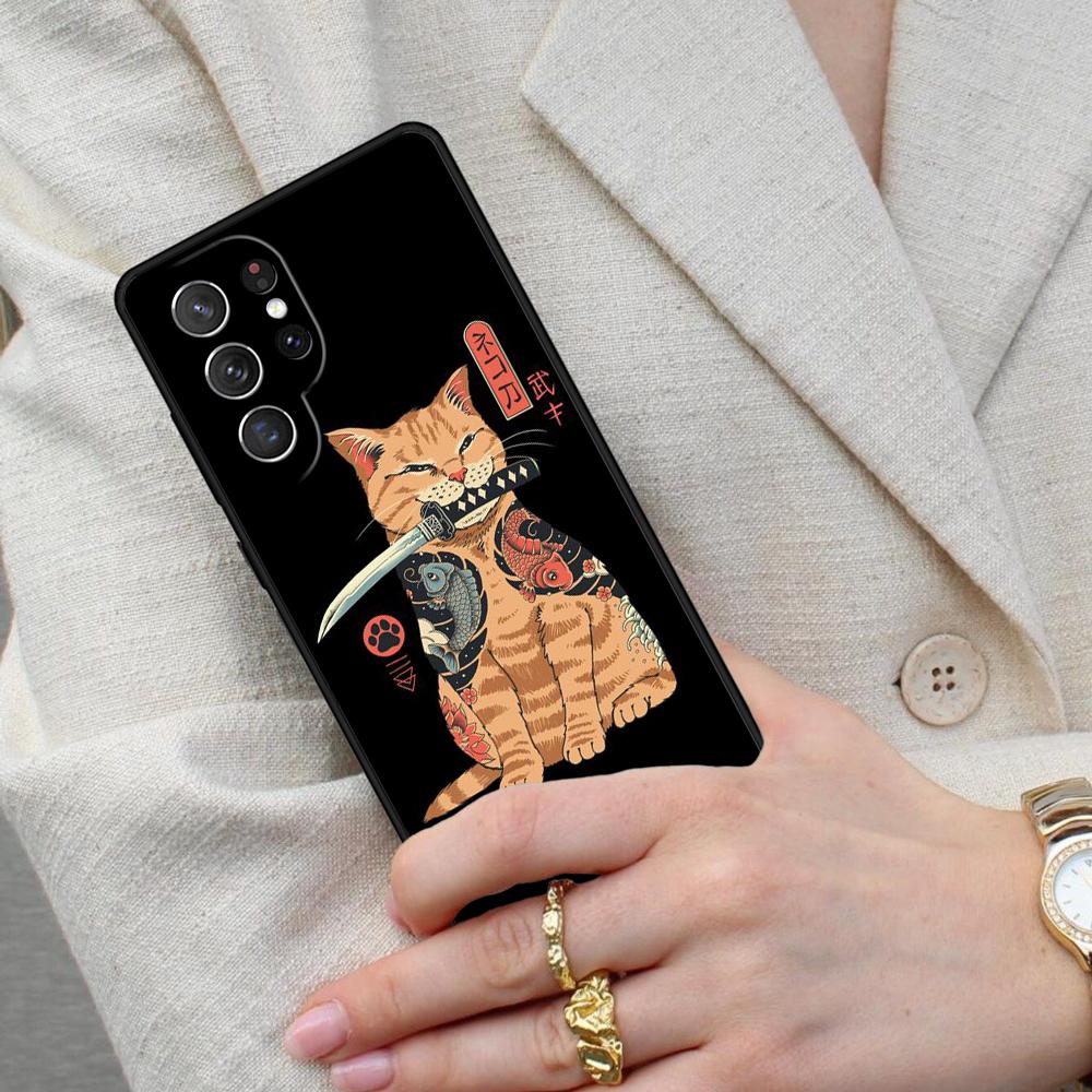 Neko Ramen Japan Cat Cell Phone Case for Samsung Galaxy S26 Ultra S25 S24 S23 S22 S21 S20 Note10 Cover
