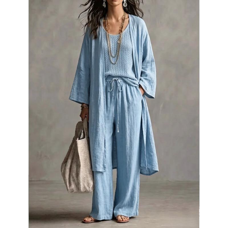 IHUASU Women's Fashion Casual Long Sleeve Spring Autumn Pants Suits Elegant