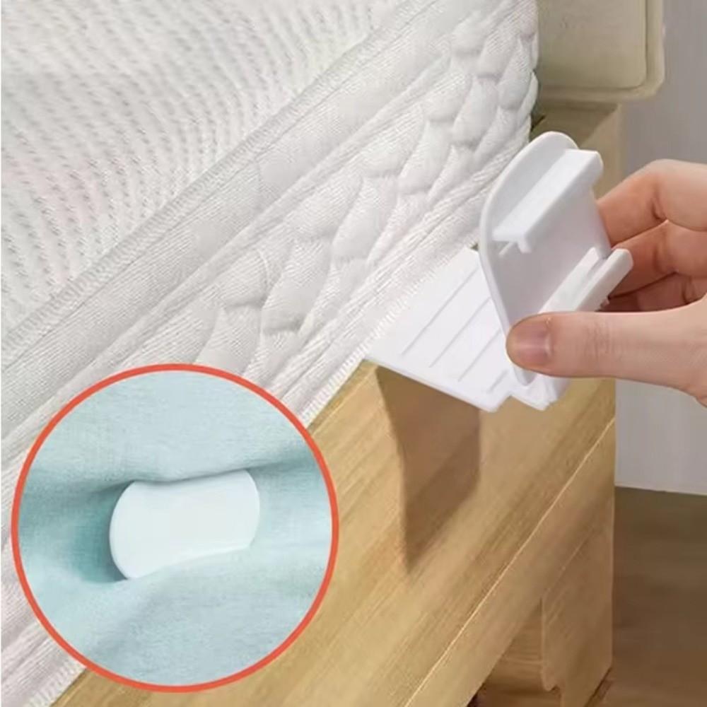 4PCS Plastic Bed Sheet Fasteners Invisible Bed Sheet Holder Bed Sheet Grippers Fitted Sheets