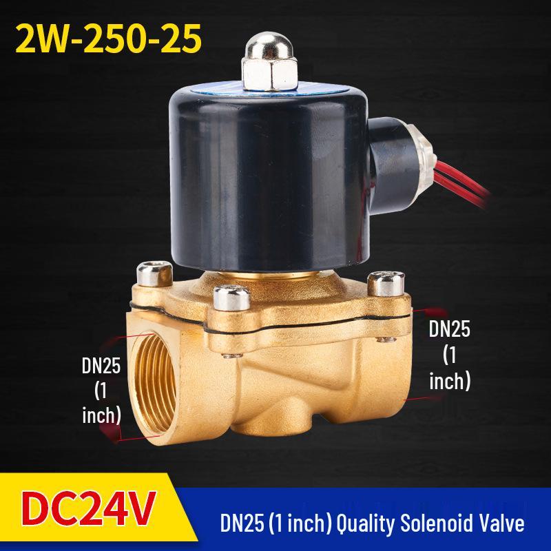 Top Jian AC220V Solenoid Valve, 1-Inch/4-Point Water & Air Control, 24V Electronic Switch