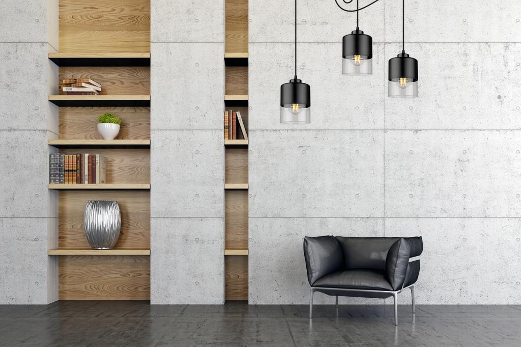 MODERN GLASS SPIDER CEILING HANGING LAMP