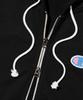 Champion Heritage Logo Loose Fit Zip-Up Hoodie Black