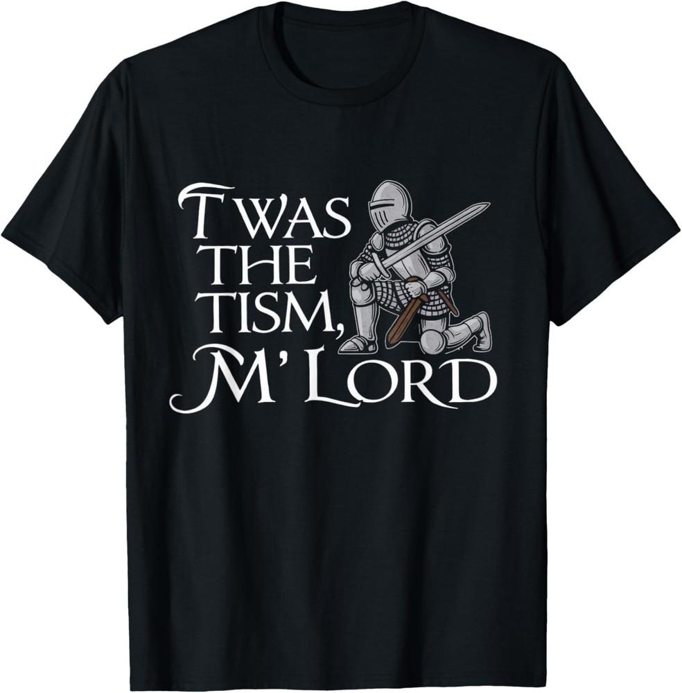

Funny Autism Awareness Support Twas The Tism M Lord Autistic T-Shirt S