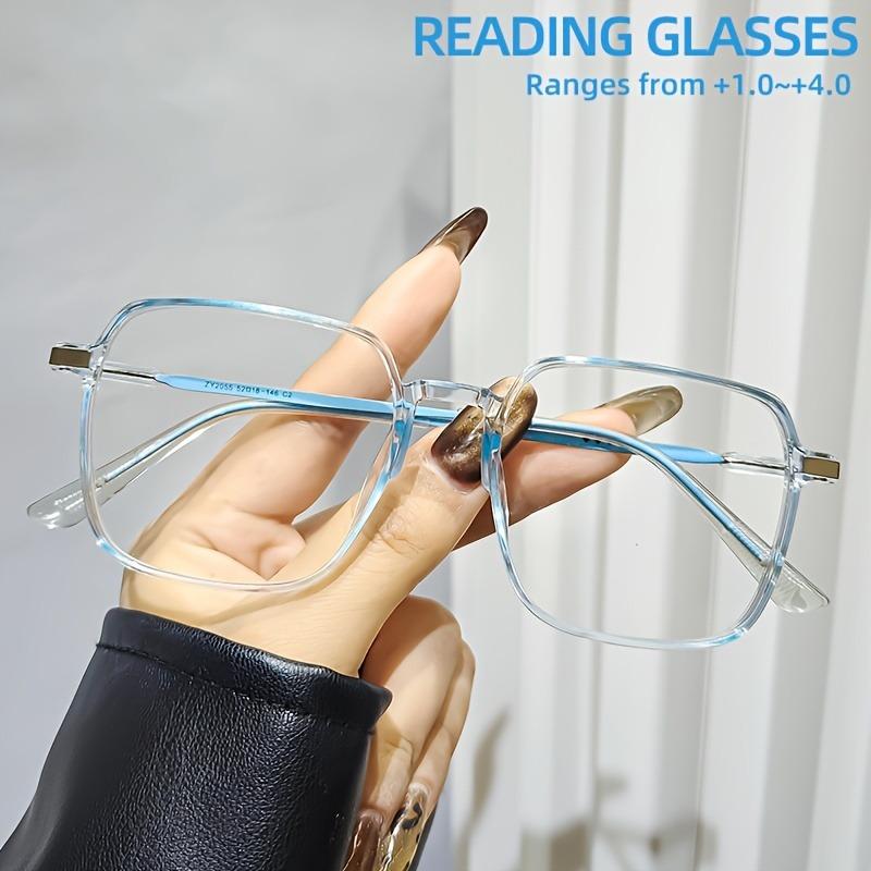 Unisex Boho Square Reading Glasses +1.00 to +4.00 Magnification Lightweight & Durable for Computer Use