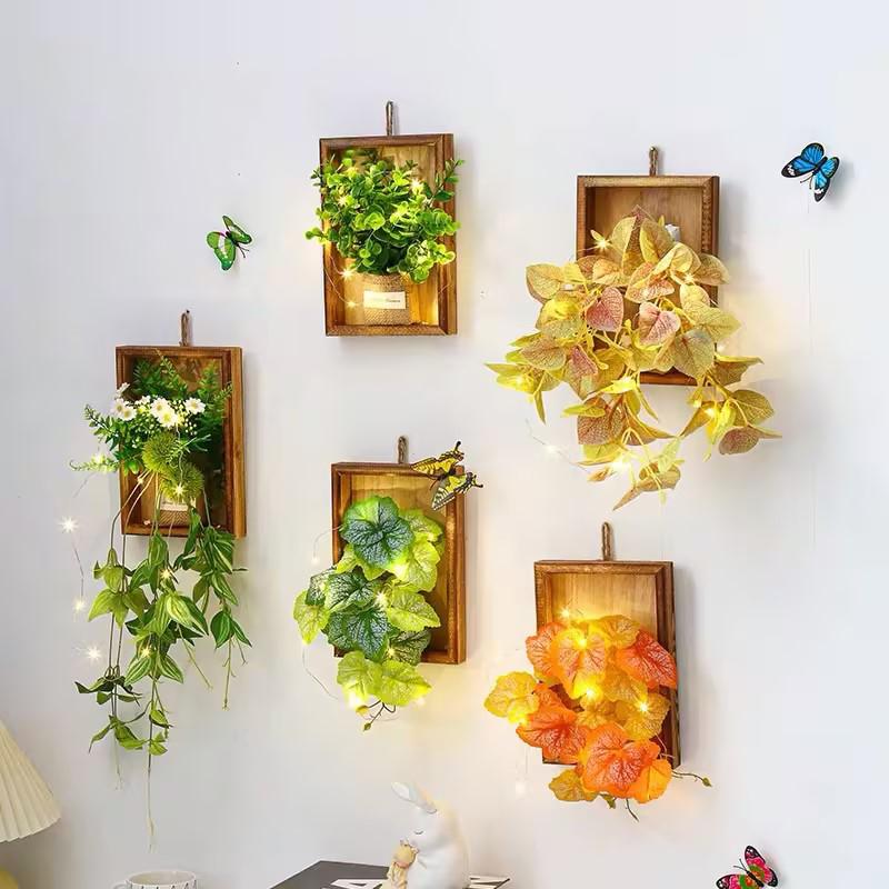 Artificial Plant Flower Decorative Glory Long Vines Simulated Green Peas Wall Decoration Hanging Plants Party Wedding Decoration