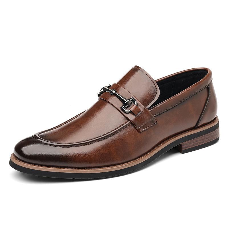 Large size European version Oxford shoes leather shoes men's pointed suit single shoes Wenzhou leather shoes