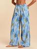 Women S High Waisted Printed Wide Leg Pants Loose Casual Long Trousers Beach Vacation Style