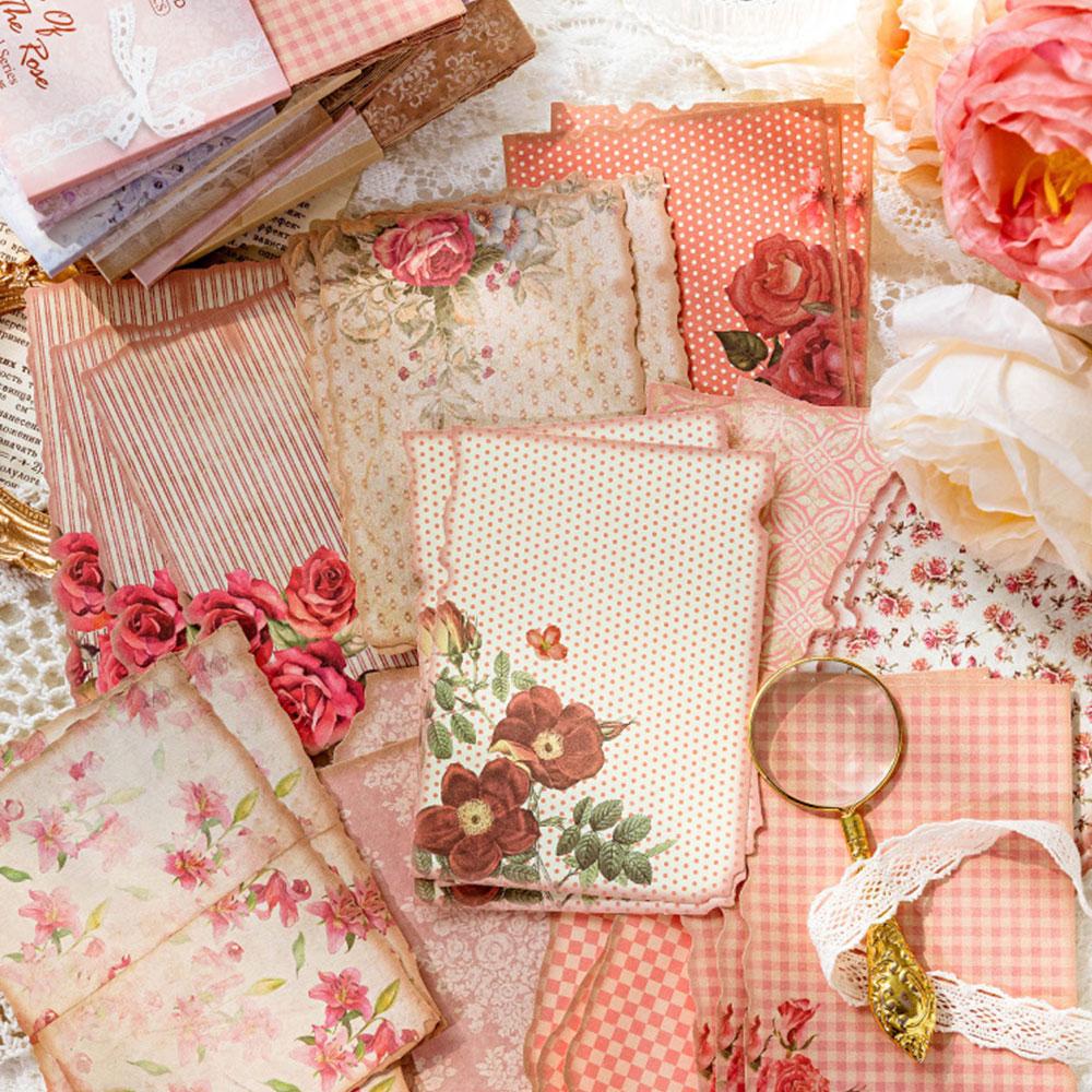 30Pcs/Bag Various Styles Vintage Material Paper Decorative Diary Album DIY Scrapbooking Handmade Background Papers Craft Supply