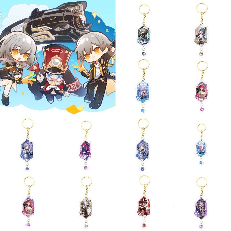 Auffälliger Honkaistarrail Eisen Anhänger Schlüsselanhänger Mehrere Farboptionen verfügbar