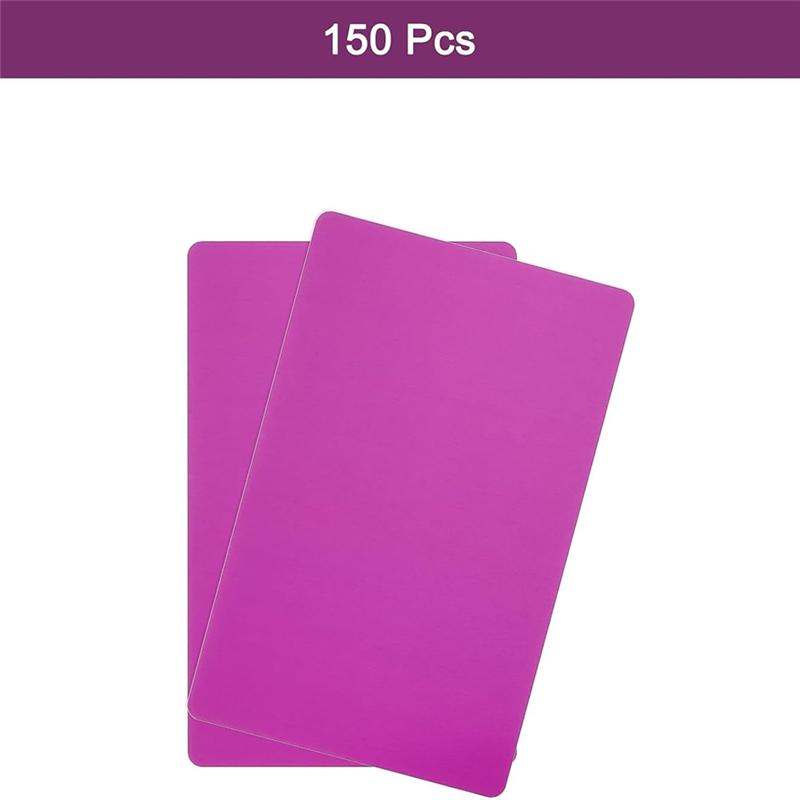 M-Modern-150Pcs Metal Business Card Blanks,1/64In Thick 3.4 X 2In Aluminum Laser Engraving Material For DIY Business Cards