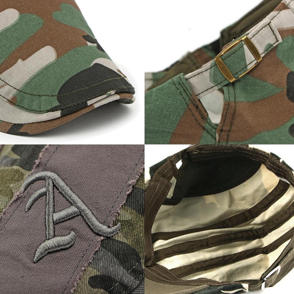 Men's Camouflage Print Beret - Spring/Summer Outdoor Sun Protection Hat